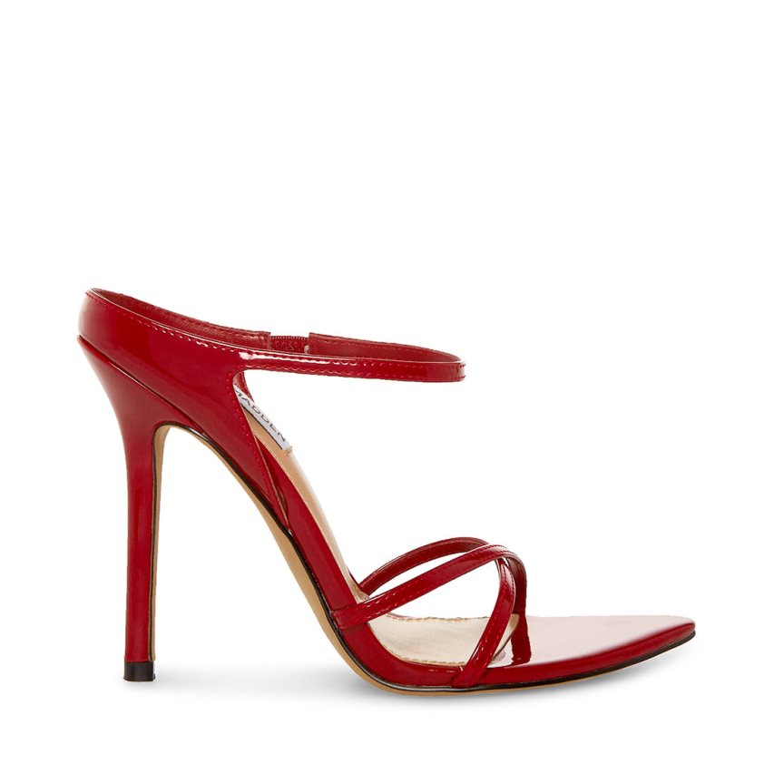 Red Steve Madden Stunner Patent Women\'s Heels Sandals | PH 1503APD